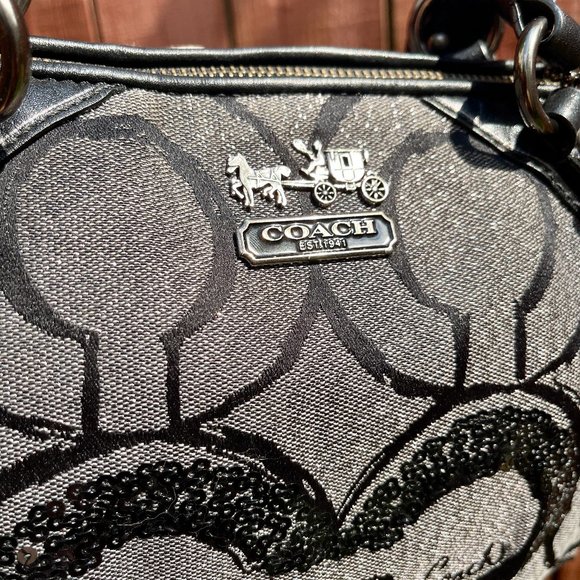 Coach Madison Metallic canvas Sequin Bag - Picture 7 of 15